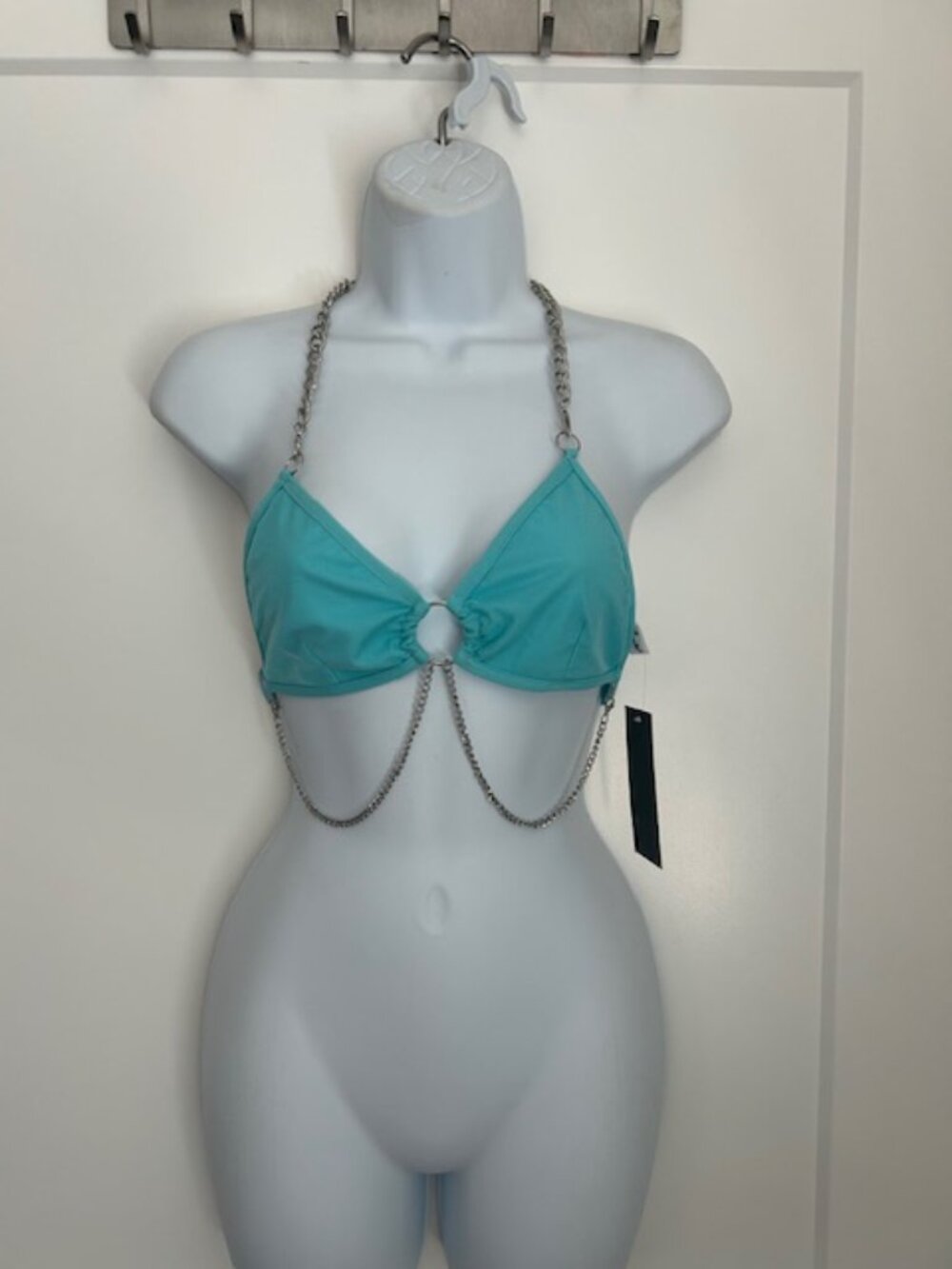Rave Wonderland blue top with chains